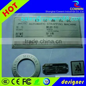 Wholesale Black Printed Steel Name Plate With Serial Number thumbnail-2