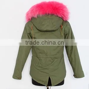 LO9 2015 Hot Sell Top Fashion Colorful Real Fur Parke Coat for Women thumbnail-3