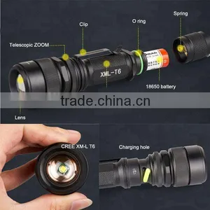 S16 Waterproof Rechargeable Zoom Dimmer High Power Torch for Hunting Night thumbnail-3