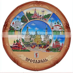 Ceramic Unglazed Souvenir Landscape 3D Plate for Russia thumbnail-1