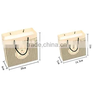 Fresh Flower And Stripe Small Paper Bag Shopping Bag thumbnail-4