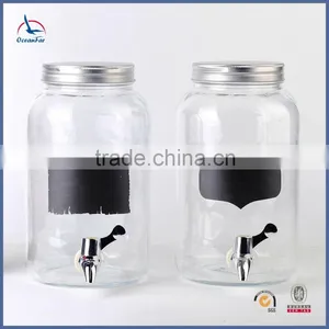 Hot Selling Drink Dispenser Glass Black Chalkboard Glass Honey Dispenser thumbnail-2