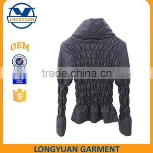 Slim Fit Custom Women Pu Leather Jacket New Style 2016 pu Jacket thumbnail-2
