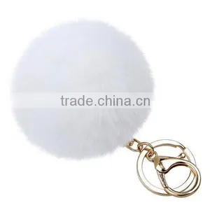 Customized Rabbit Fur Ball Keychain thumbnail-4