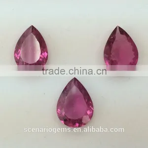 #14OMZZ Natural Pink Tourmaline Pear Cut Faceted Loose Gemstone Rubellite thumbnail-1
