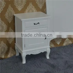 Shabby Chic White 1 Drawer Bedside Lamp Table Bedroom Side Table thumbnail-6