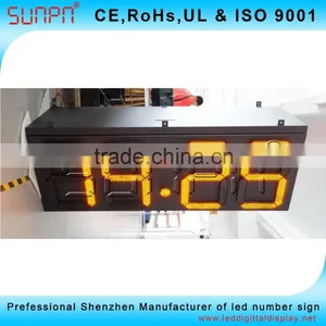 Thai Outdoor 7 Segment Led Digital Display Clock Sign 15" thumbnail-5