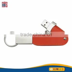 Golden China Supplier Leather Usb Flash Drive thumbnail-1