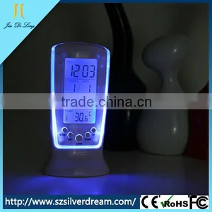 Made in China Metal Alarm Calender Desktop Led Clock thumbnail-1