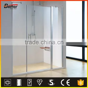 Aluminum Frame Pivot Enclosure Door With Panel Shower Doors thumbnail-3