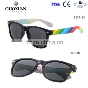 Spring Hinge Wholesale Customization Sun Glasses Rainbow Sunglasses Plastic Sunglasses thumbnail-1