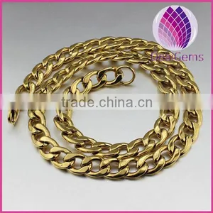 Gold Color Men's Stainless Steel Chain thumbnail-1