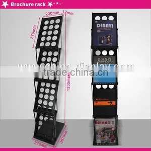 4-Tiered Metal Portable Literature Brochure Holder Floor Stand thumbnail-1