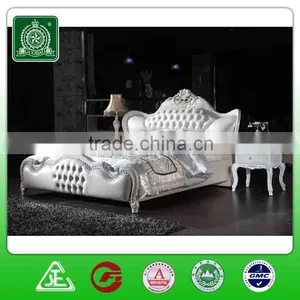 G8803 Wholesale High Quality Solid Wood Leather Bed/luxury Italian Genuine Leather Bed thumbnail-4