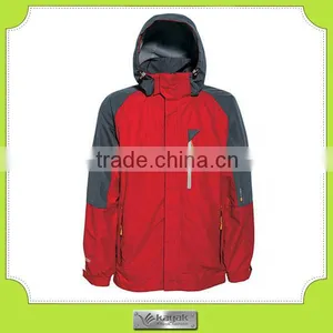 Wind-proof, Water-proof Men's Red Nylon Winter Ski Jacket thumbnail-1