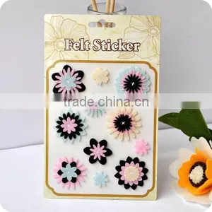 Adhesive Felt Sticker, 3d Sticker , Handmade Felt Sticker, Scrapbooking Sticker, Layered Sticker , Flower Felt Sticker thumbnail-1