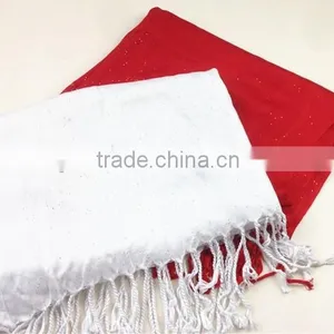 New 100%viscose Solid Color Christmas Glittering Scarf thumbnail-1