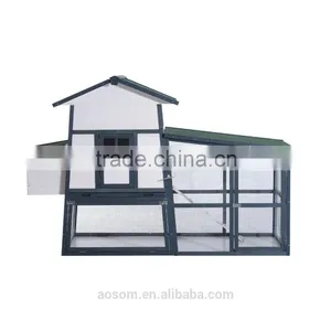 Pawhut 90" x 41" x 59" Dutch Gambrel Style Chicken Coop W/Nesting Box and Outdoor Run thumbnail-1