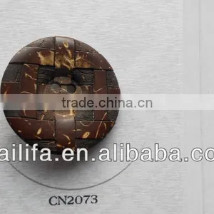 40L 4--holes Engraved Natural Coconut Button for Coat thumbnail-1