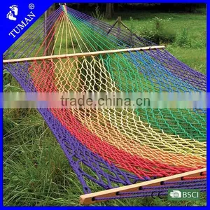Gerdan XL Classic Colored Woven Rope Hammock thumbnail-1