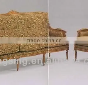 Wooden Frame Old Style Vintage Sofa Set Designs thumbnail-1
