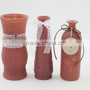 Flower Embossing Glass Vase thumbnail-2