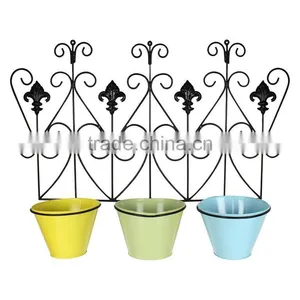 Wall Set Of 3Pot Stand With Pot thumbnail-1