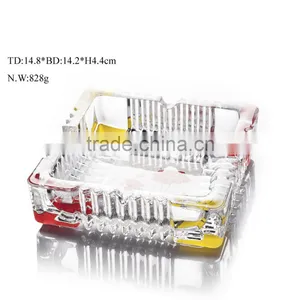 Manufactory Supply Glass Ashtray With Print Logo Round Ashtray thumbnail-2