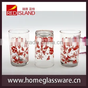 Vintage Set of 6 Libbey Red Drinking Glasses Old Fashioned Cup thumbnail-1