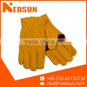 Manual Reinforce Protective Leather Gardening Gloves for Working thumbnail-1