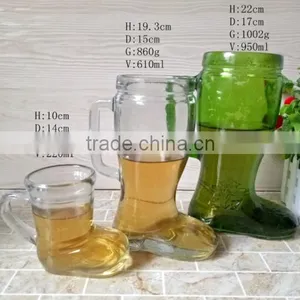 Haonai Wholesale Stocked Funny Boot Shaped Beer Glass Mug thumbnail-5