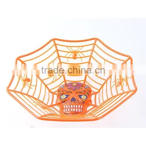 Plastic Halloween Spider Web Basket Fruit Basket thumbnail-3