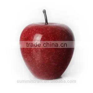 Hotsale Natural Marble Red Apple Decoration thumbnail-1