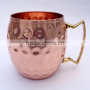 DEEPLY HAMMERED 100% COPPER MOSCOW MULE MUGS thumbnail-1
