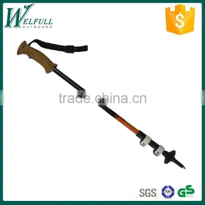 2016 New Trekking Pole, Carbon Fiber, CORK Handle, 3 Sections, External Lock, SZ15507 thumbnail-1