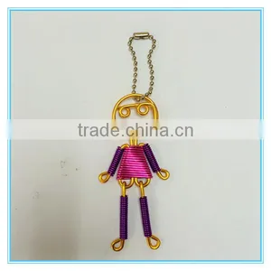 Wholesale Good Quality Handmade Beautiful Couples Sexy Girl and Boy Metal Pendant Key Chains thumbnail-2