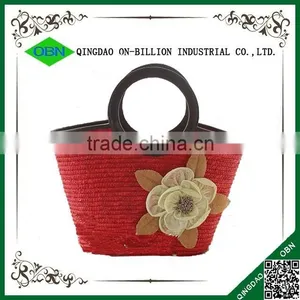 Wholesale Yellow Beach Wheat Straw Bag thumbnail-4