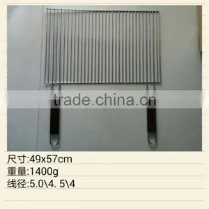 Double Handle Stainless Steel Barbecue Bbq Grill Wire Mesh Net thumbnail-2