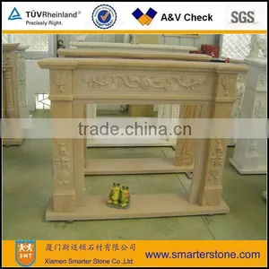 Beige Marble Fireplace Mantels thumbnail-1