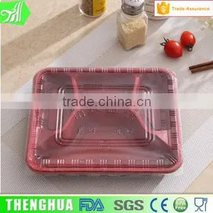 4-compartment Bento Lunch Box,Disposable Safe Plastic Food Container thumbnail-1