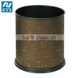 PU Covered Stainless Steel Hotel Garbage Can thumbnail-1
