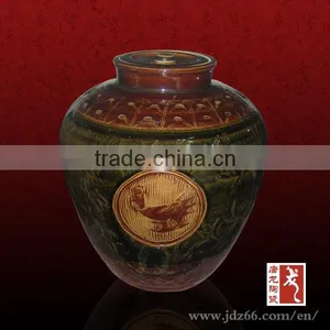 Ancient Style Excellent Quality Handmade Ceramic Clay Wine Jar Made in Jingdezhen thumbnail-1