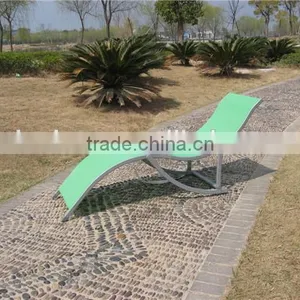 Stackable Garden Aluminium Chaise Lounge Sun Lounger Sling Lounge Outdoor thumbnail-1