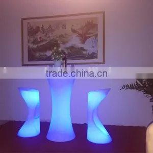 Rechargeable LED Cocktail Table, LED Bar Table, LED Furniture Supplier in China thumbnail-2