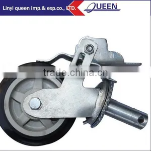 Scaffolding Caster Mold on Rubber Wheel With Adjustable Brake Pedal (83 TB)wheel thumbnail-1