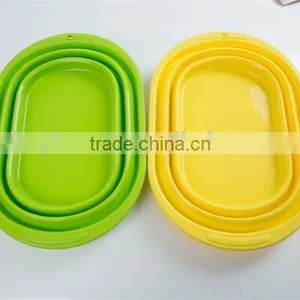 Silicone Square Shaped Folding Wash Basin,fruit Bowl thumbnail-6