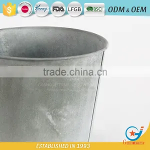 Galvanised Metal Planters Outside Pots for Plants Galvanized Plant Pot thumbnail-4