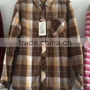 GZY Men Brushed Plaid Shirt Outdoors Mixed Winter Model Stock Export Europe Warehouse Gaungzhou Stock 2017 High Quality thumbnail-2