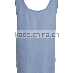 Fashion Good Quality Tencel Shell Women's t Back Tank Top thumbnail-5
