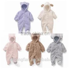 Cartoon Coral Fleece Newborn Baby Romper Costume Baby Clothes Animal Overall Menina Winter Warm Longsleeve Baby Rompers Jumpsuit thumbnail-1